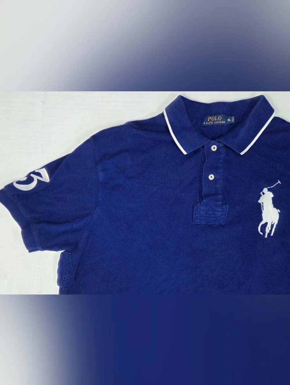 Polo Ralph Lauren Big Pony Polo Shirt Mens Size XL Blue Logo Preppy Streetwear